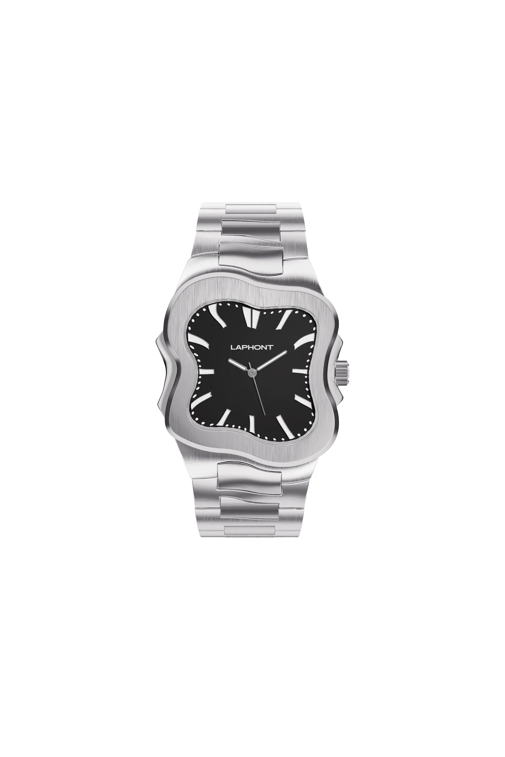 Laphont ラフォン FW25 SQUARE MELTING WATCH LARGE / SIL WHT BLK