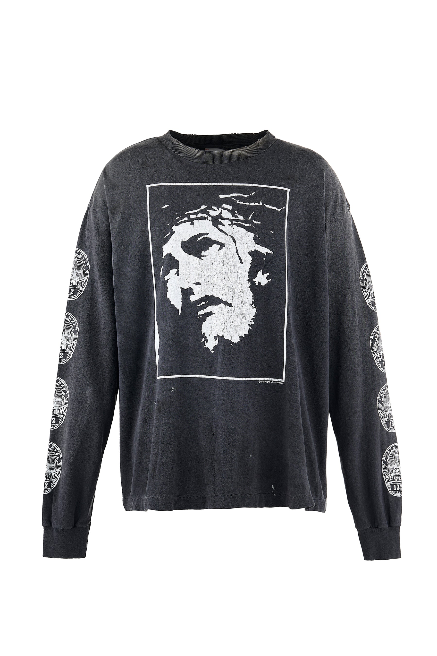 SAINT Mxxxxxx Saint Michael SS25 LS TEE/LOVE SAINT / BLK - NUBIAN