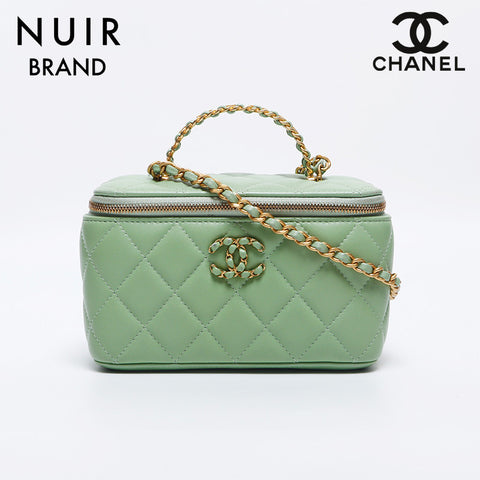 シャネル CHANEL バニティ ラインストーン ロゴ チェーン マトラッセ