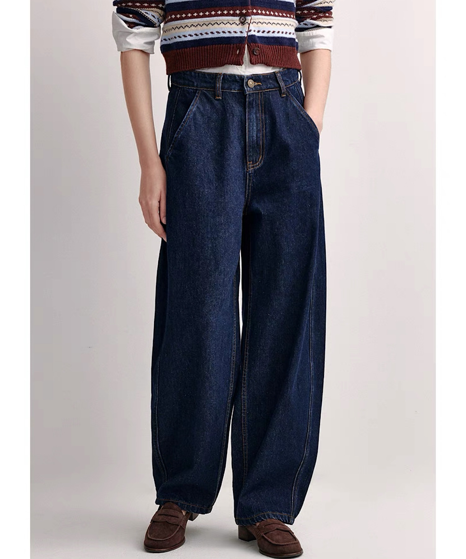 ハイウエスト カーブシルエット デニムパンツ FD24K030【Fano Studios