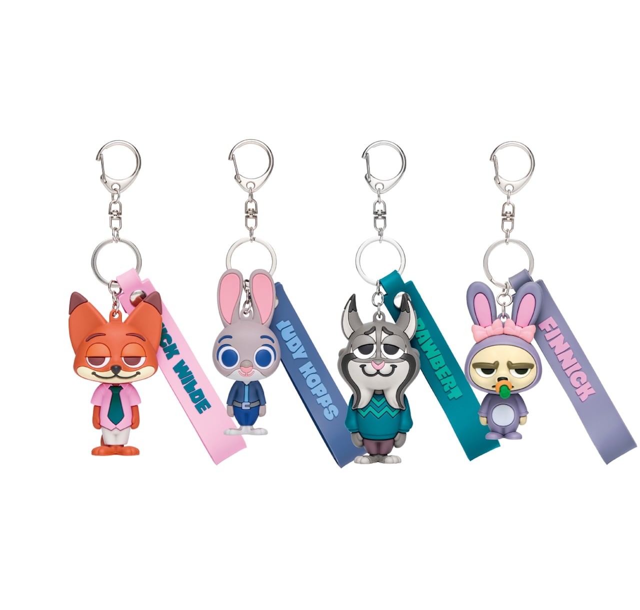 Happyくじ「ズートピア2」F賞のラバーマスコットキーホルダー（全4種