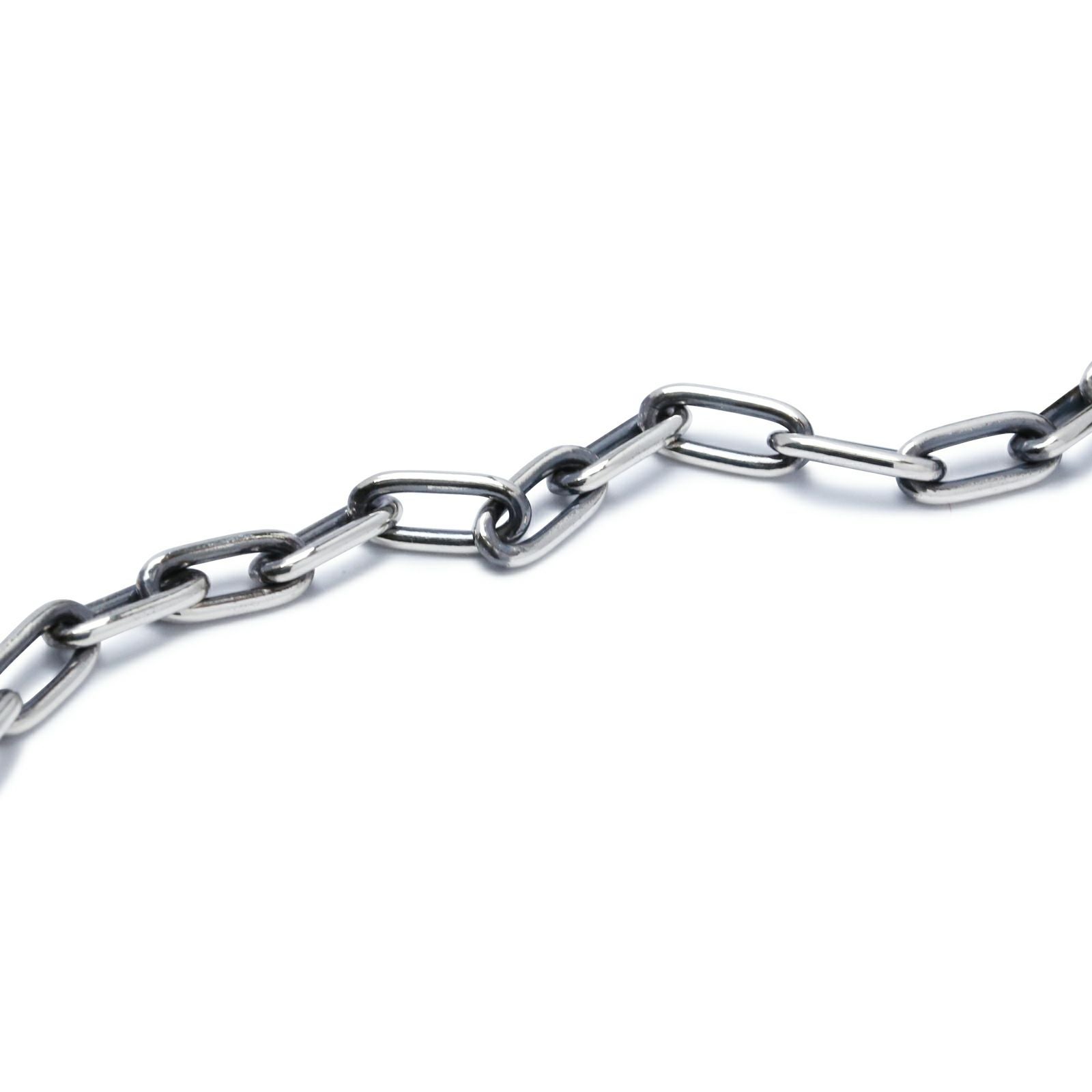 J-BR012-SV)安全ピン長アズキチェーンダイヤモンドブレスレットM