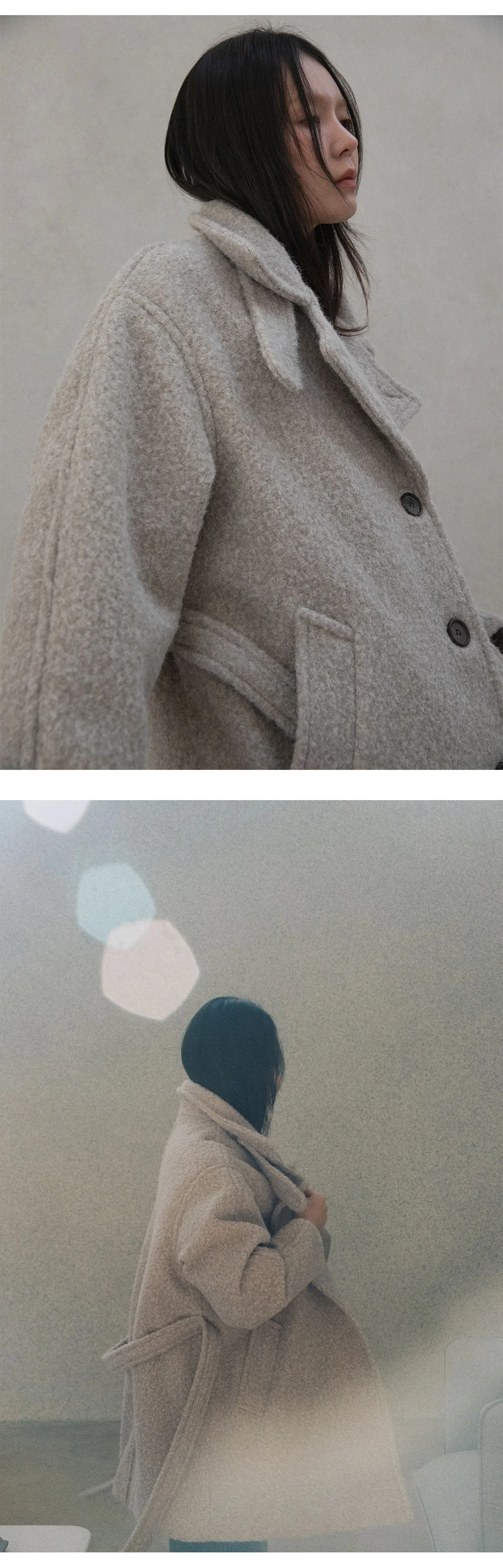 boucle 2way half coat | OHOTORO