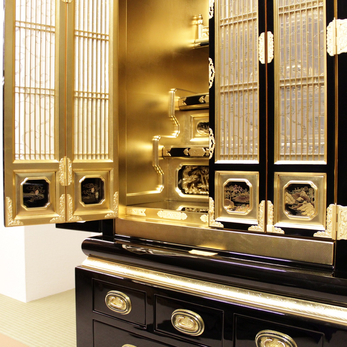 大阪型金仏壇 翠縁尺八 20号 浄土宗 融通念仏宗