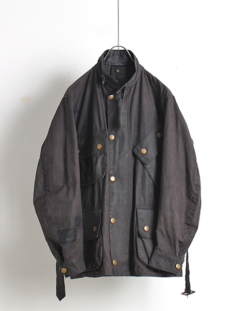 VINTAGE】～90s 3warrant Barbour BEACON JACKET Black C38 - 毎日を