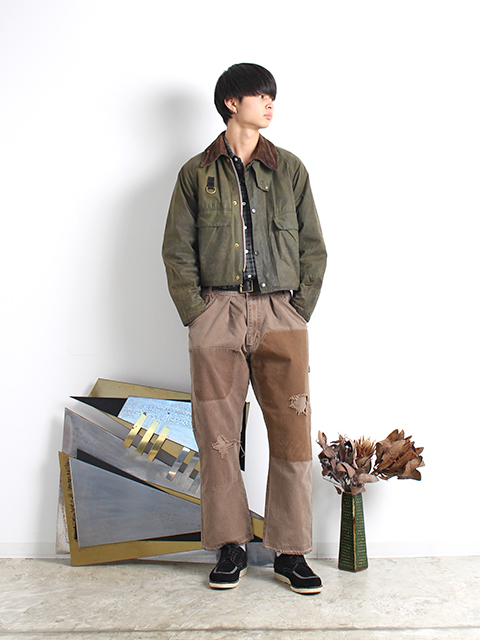 VINTAGE】94s 3warrant Barbour SPEY JACKET Sage Medium - 毎日を