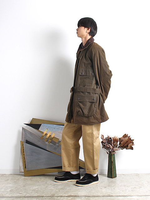 VINTAGE】91s 3warrant Barbour SOLWAY ZIPPER Olive C42 - 毎日を