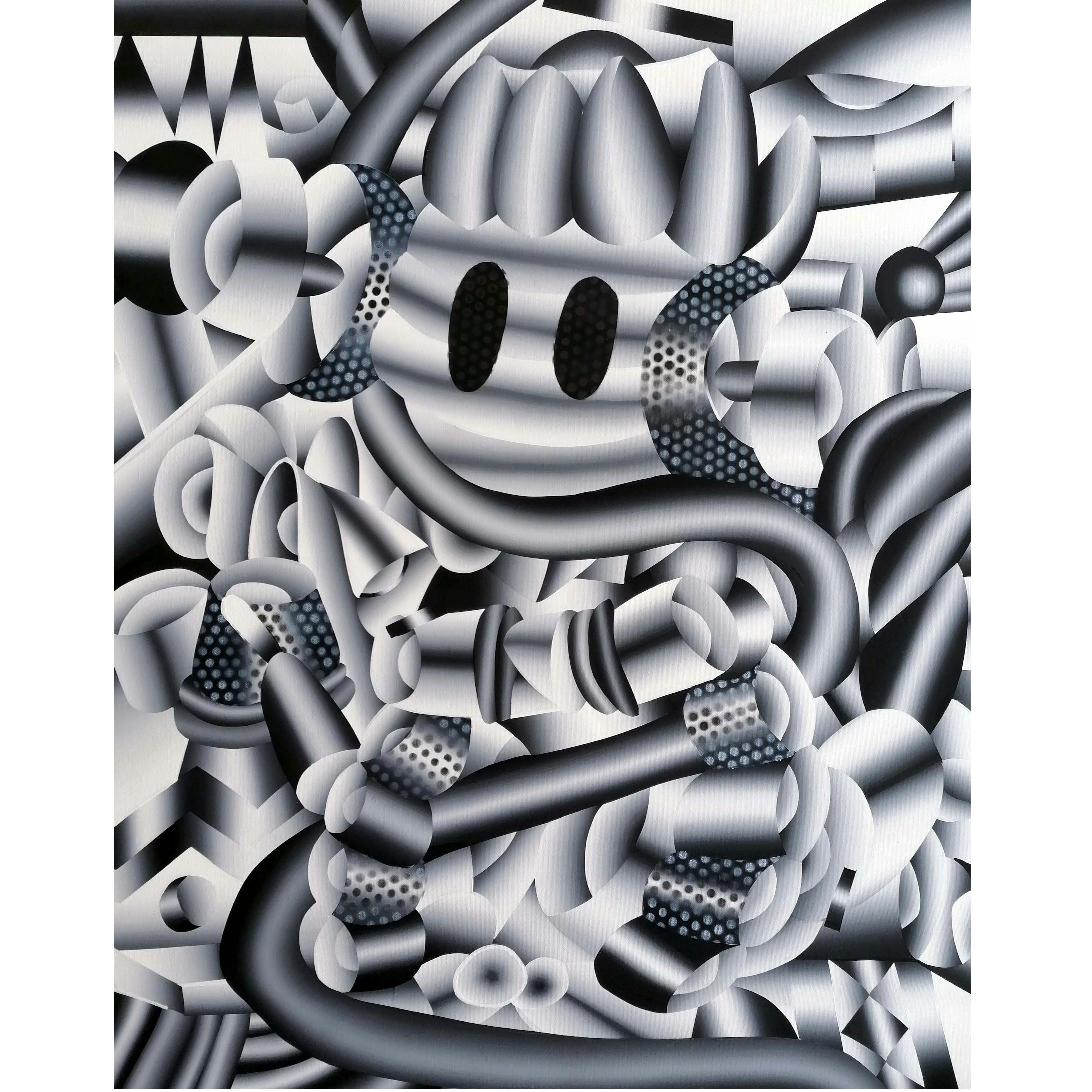 ジョフレジョGeoffrey Bouillot アクリルキャンバス作品