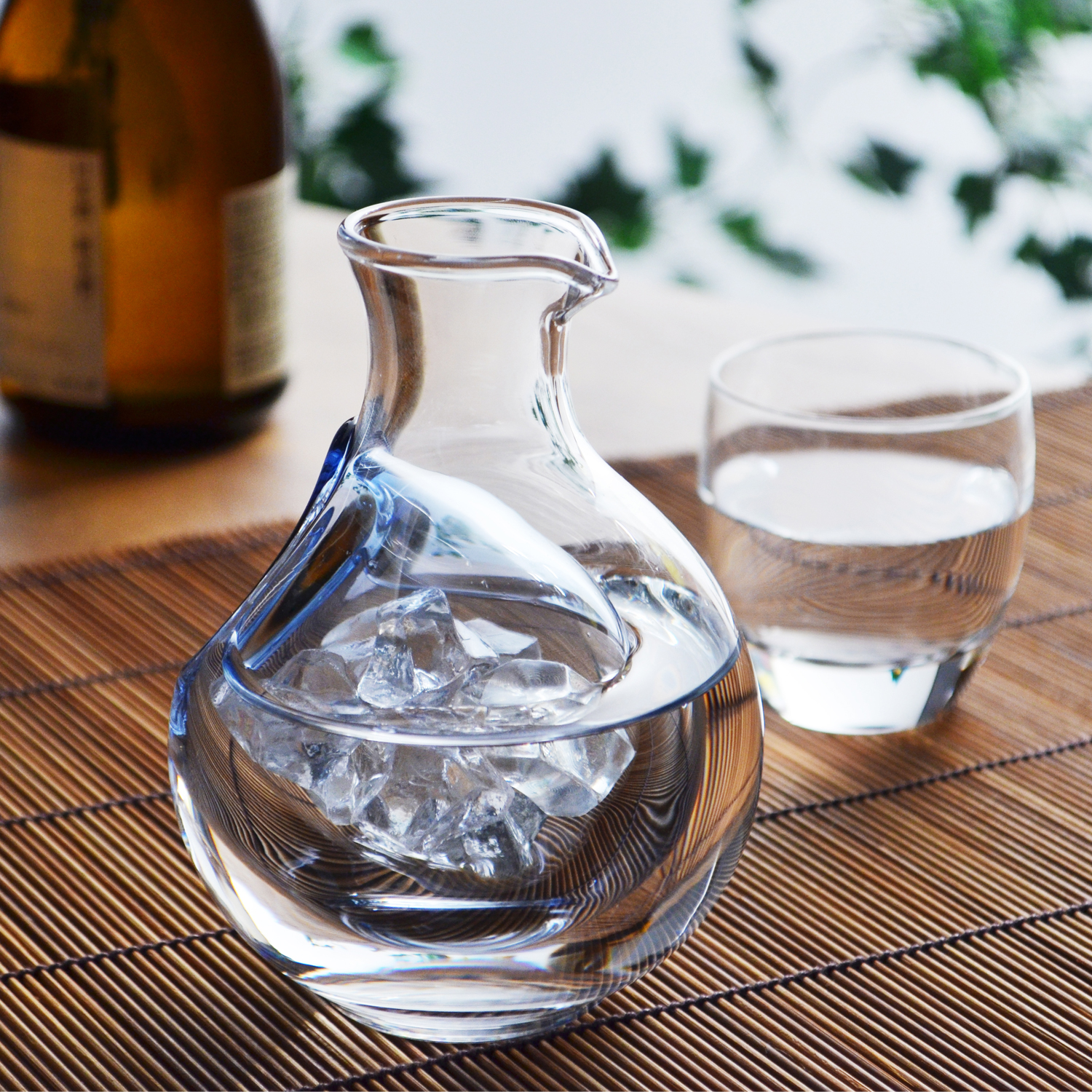 工芸ガラス 金彩 徳利 在銘 箱付 V R6571 工芸ガラス 金彩 徳利 在銘