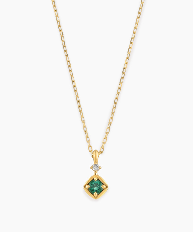 K10YG エメラルド・ダイヤモンド ネックレス|festaria Online Shop