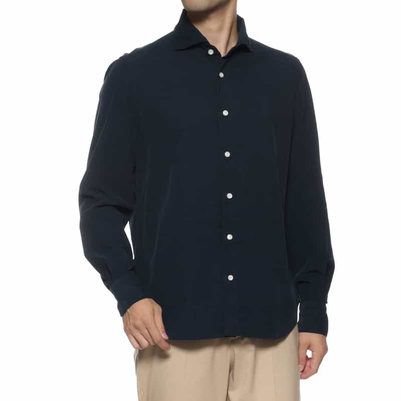 FINAMORE＜フィナモレ＞ コットンコーデュロイシャツ