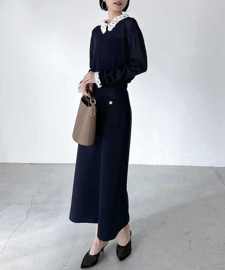 レースカラーニット(F YELLOW): トップス｜PMbox P&M OFFICIAL ONLINE