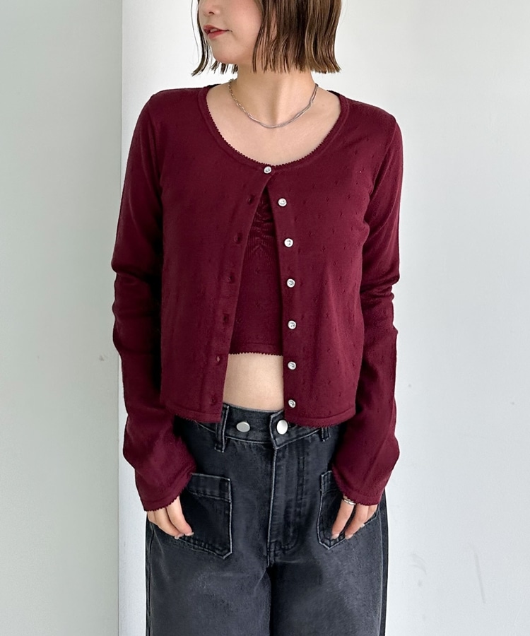 ハリヌキニットアンサンブル(M WINE): トップス｜PMbox P&M OFFICIAL