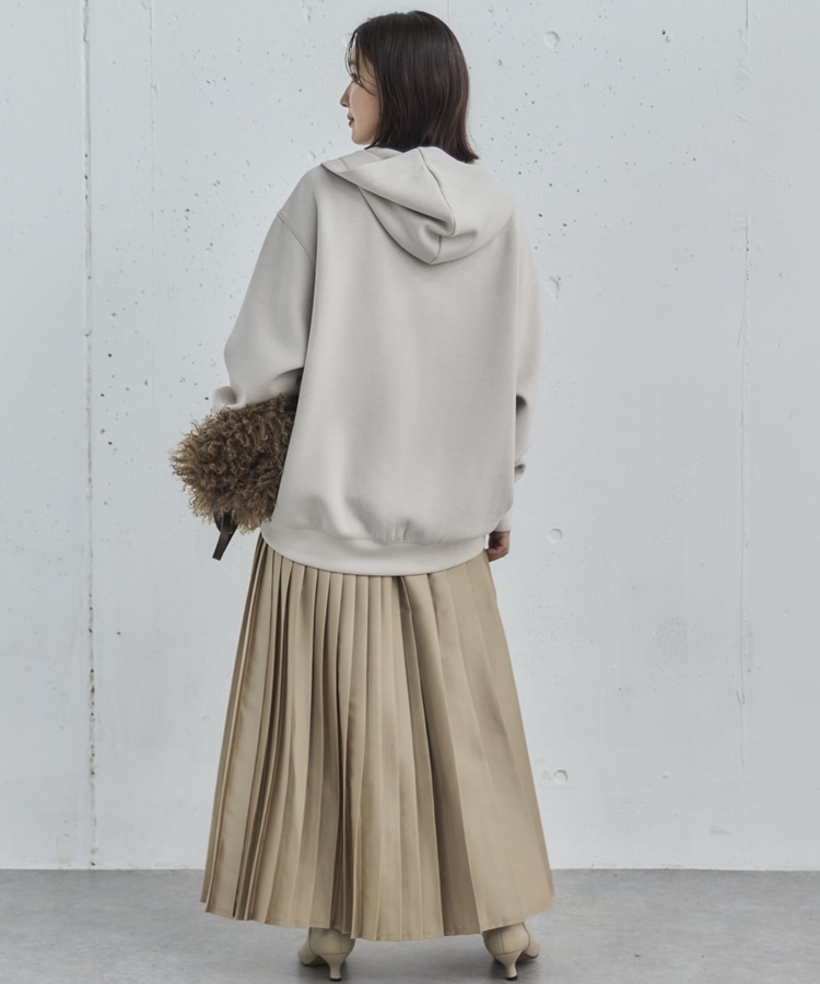 もちもち/新色追加】W ZIP ボンディングBIGパーカー(38 GRAY