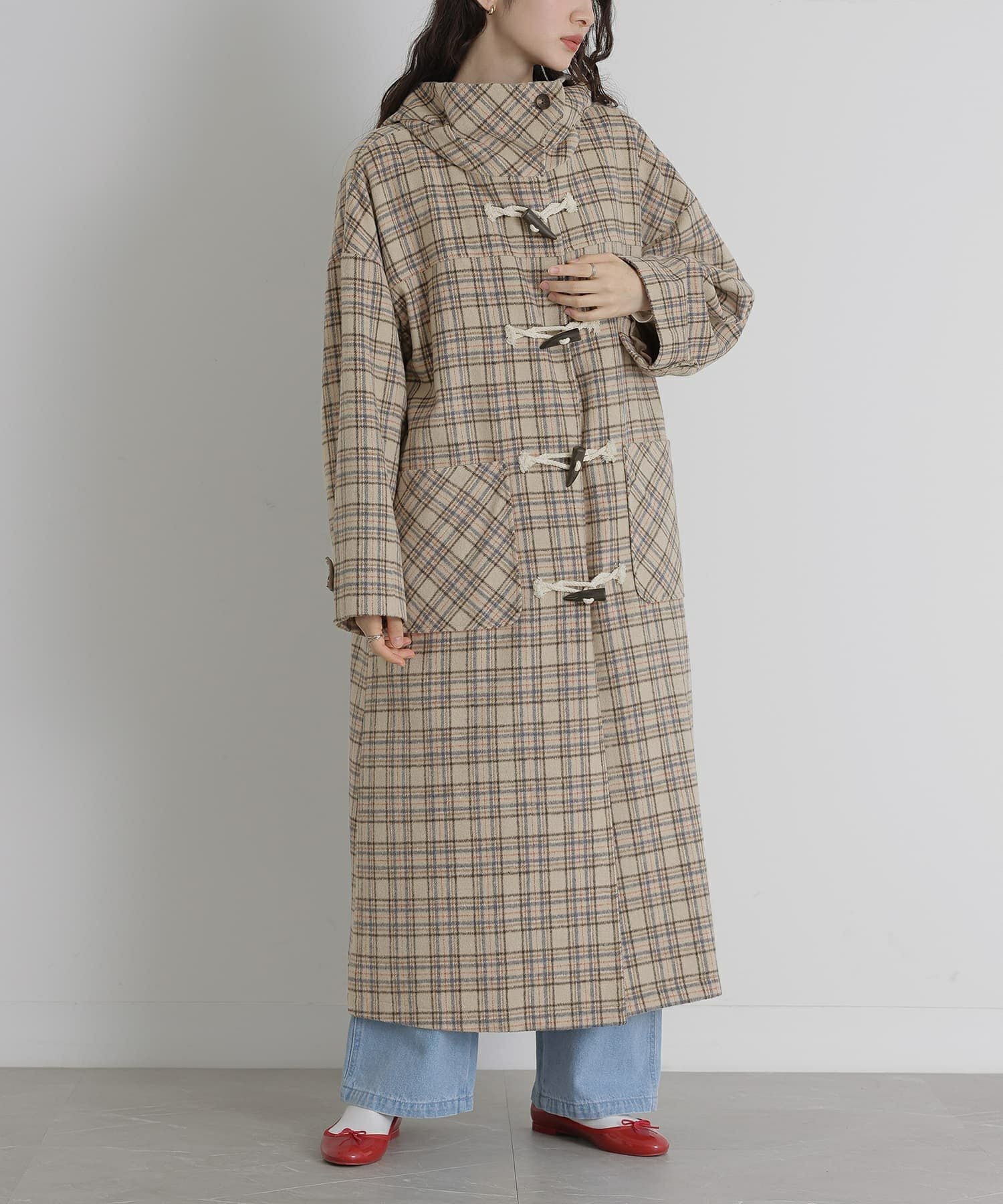 somari imaginationスタンドフードロングダッフルコート』