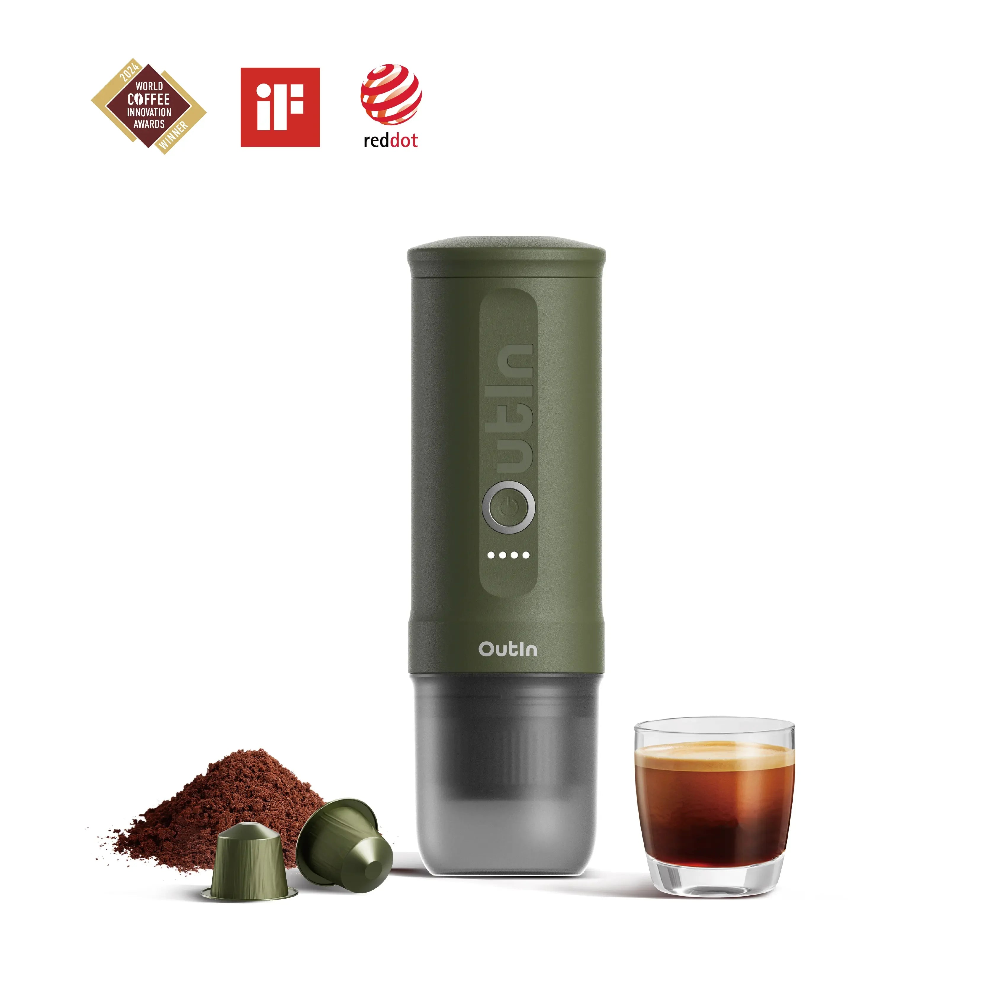 OutIn Nano Portable Espresso Machine | 20 Bar Pressure, Travel