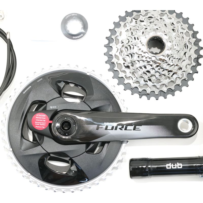 SRAM Force AXS 2x12 Power-Meter Groupset, Disc – Wheel & Sprocket