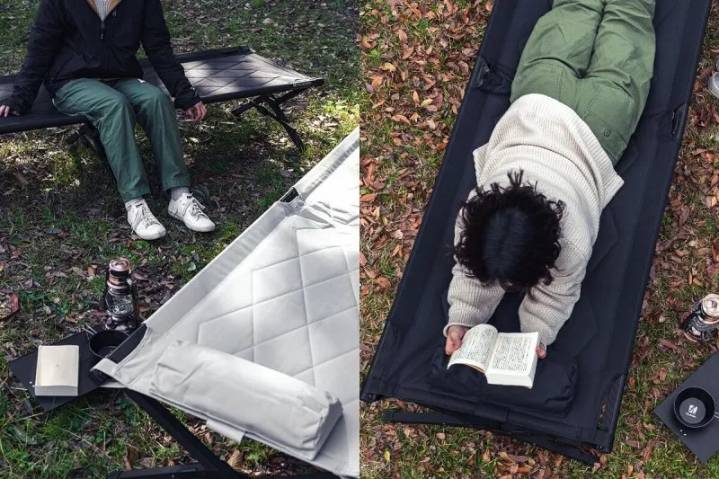 Hilander「GI コット」耐荷重180kg！2重で張りの生地が極上の寝心地を