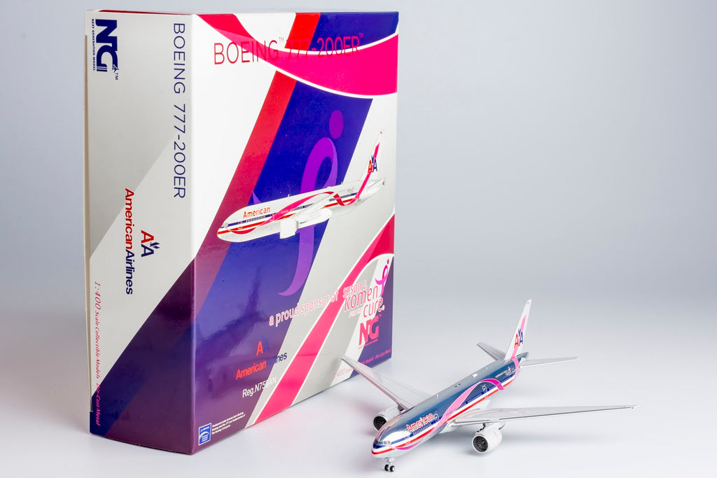American Airlines Boeing 777-200ER N759AN Pink Ribbon NG Model