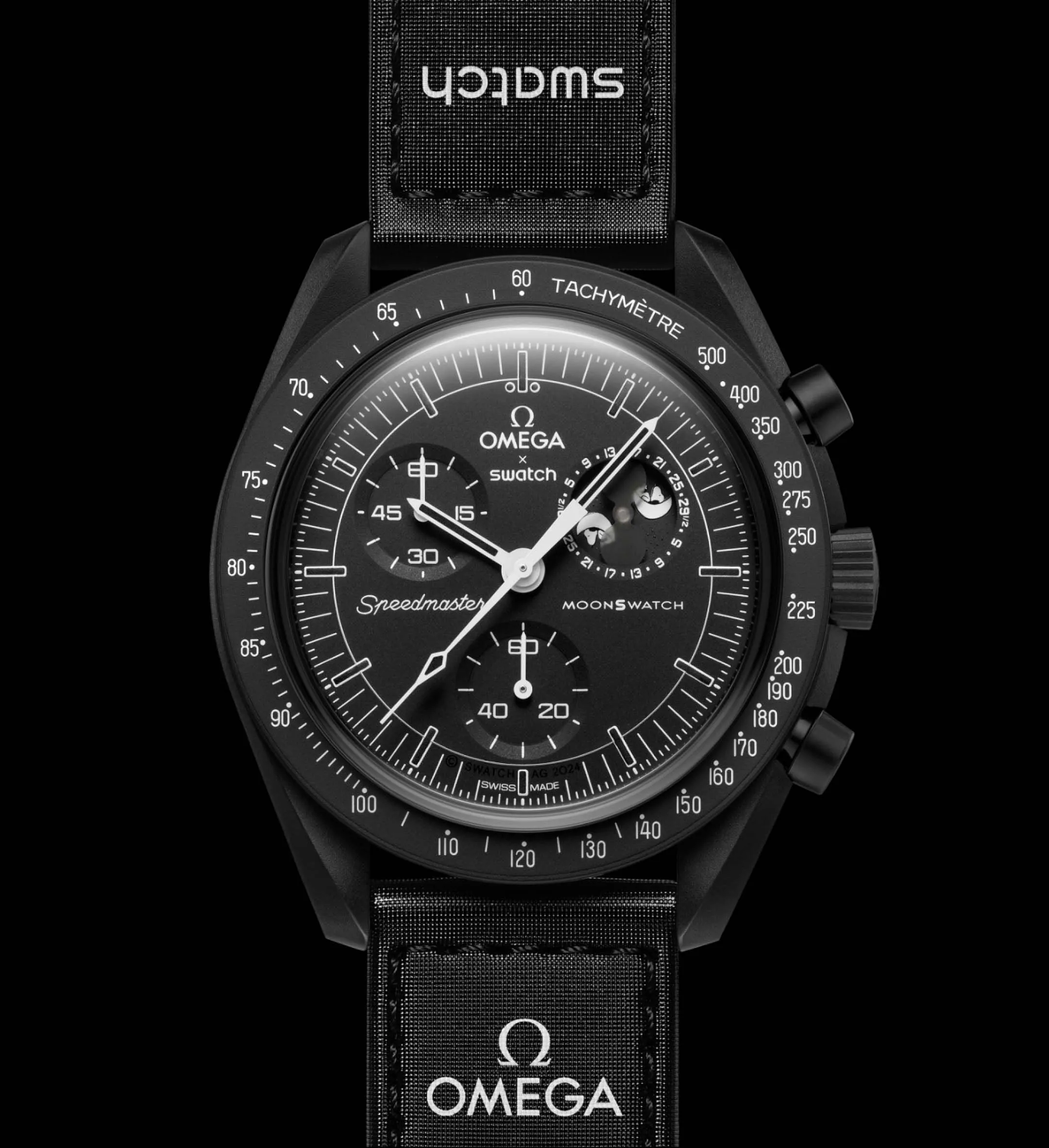 Omega x Swatch Snoopy Black Quartz 42mm | PakWC