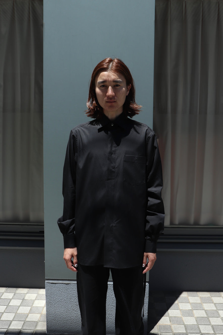 SOSHIOTSUKI(ソウシオオツキ)のTHE KIMONO BREASTED SHIRT-2 BLACKの