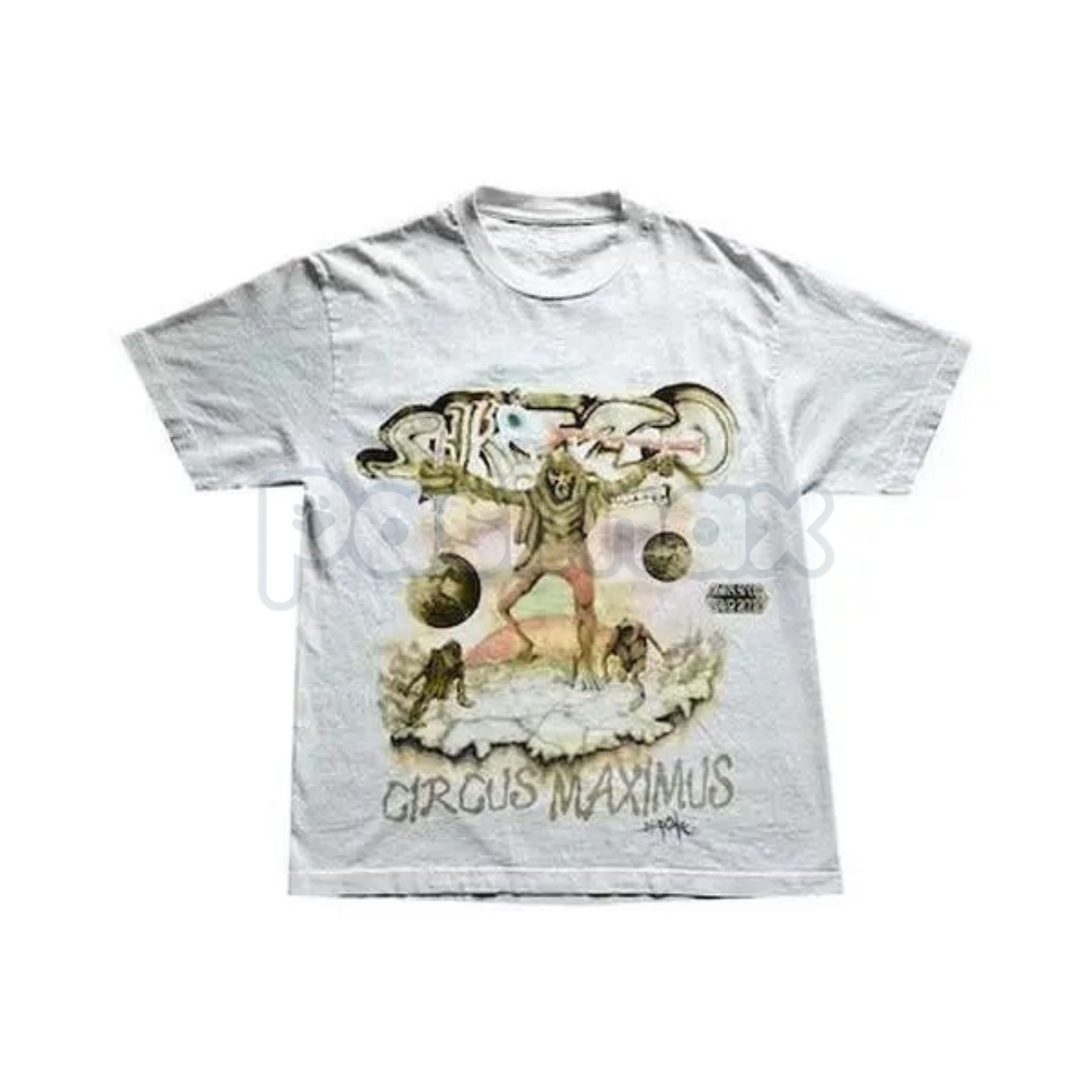 Travis Scott Utopia Tour White Skitzo Tee. Circus Maximus Concert