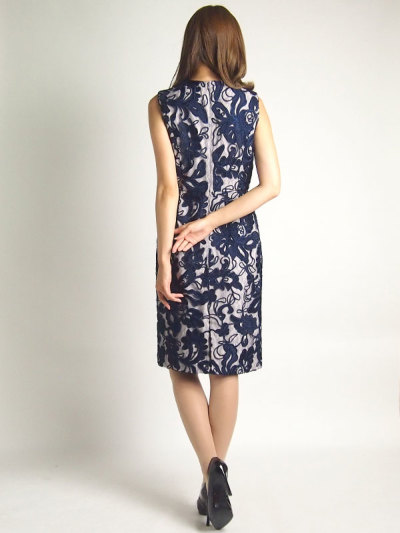 グレースコンチネンタルGRACE CONTINENTALPコードテープ刺繍ワンピース