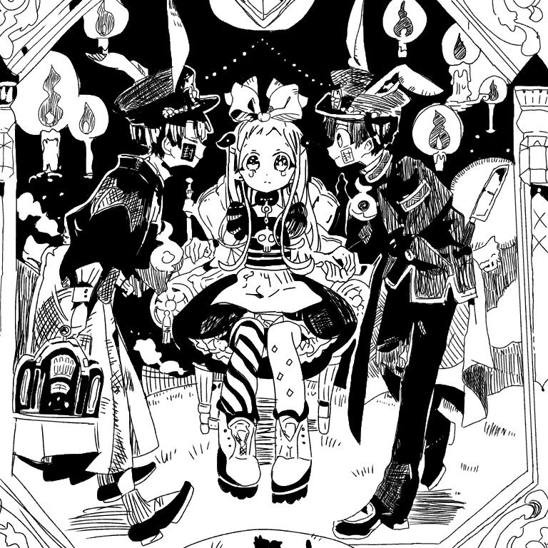 地縛少年花子くん #花子くん #柚木普 #柚木司 #八尋寧々 #描いてみた