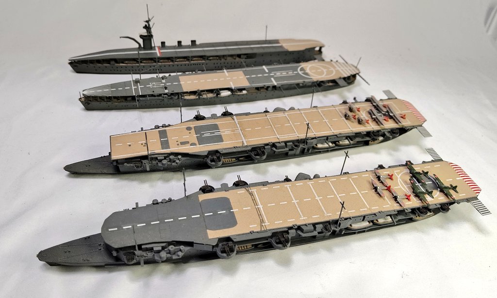日本海軍の軽空母が揃いました❗️後は神鷹のプラキットさえ発売されれ