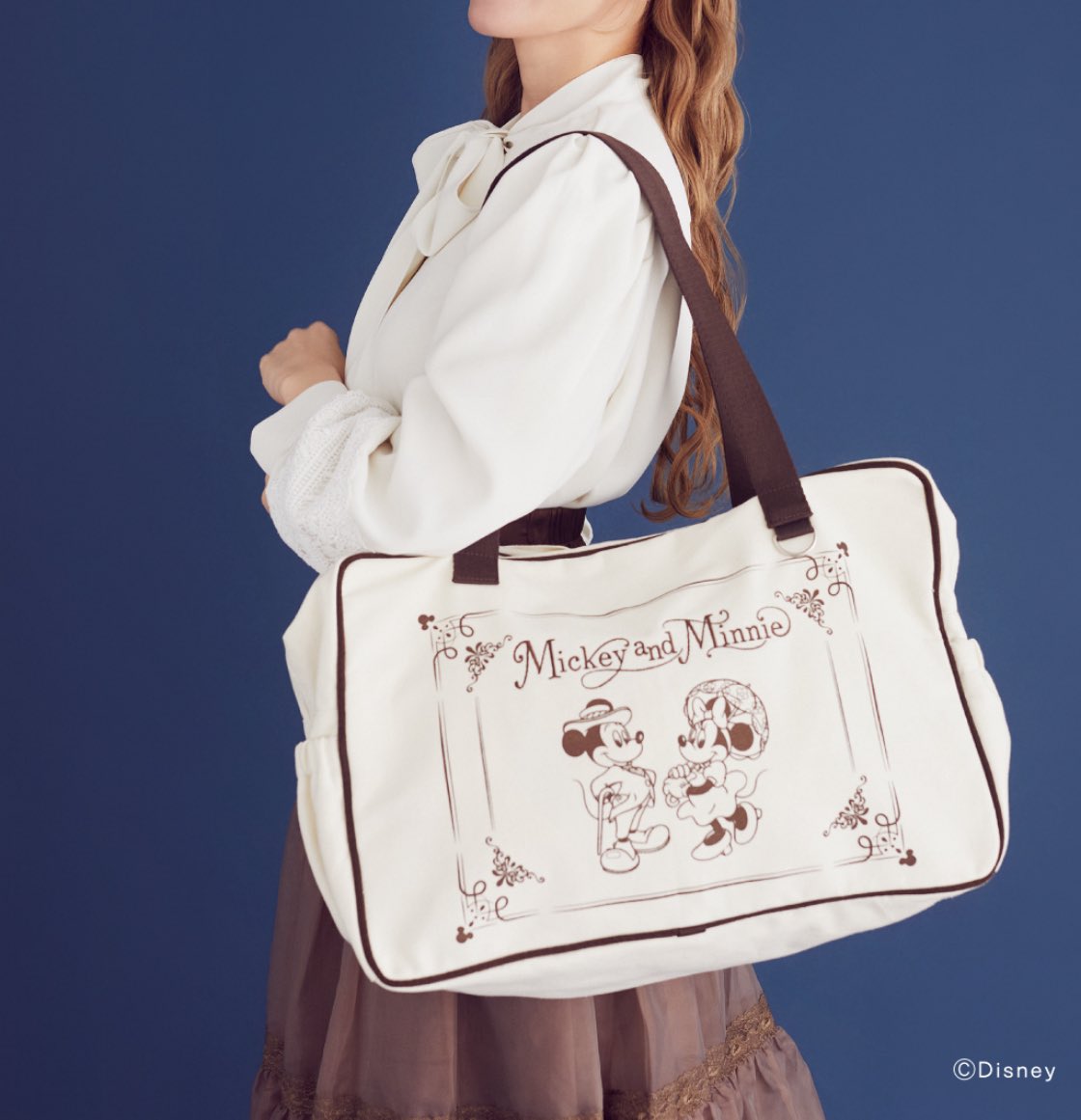 店舗限定アイテム】 ミッキー＆ミニー/コットンキャリーオンバッグ