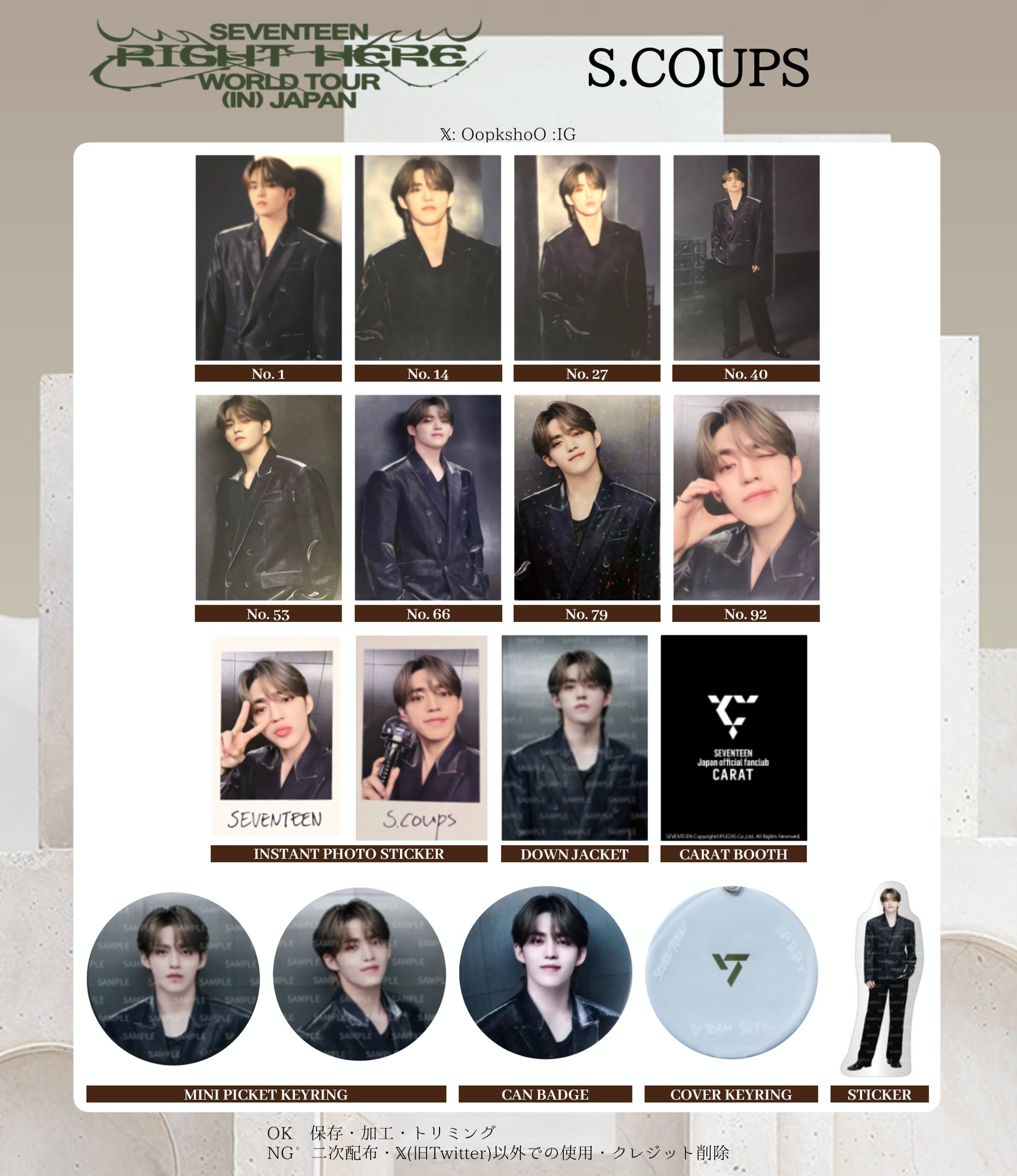 SEVENTEEN セブチ サノク トレカ AnOde Fear 독 ジョンハン SEVENTEEN