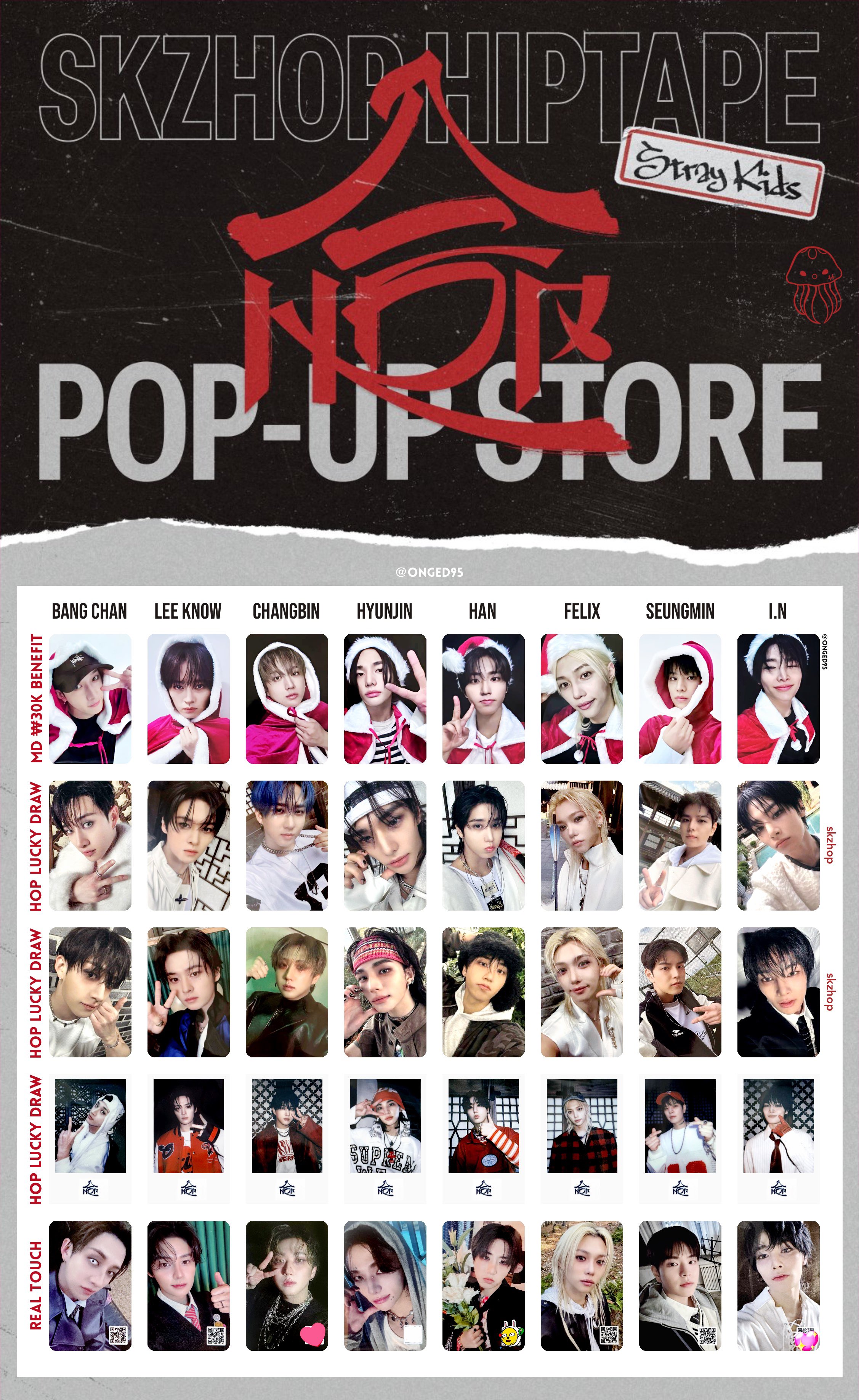StrayKids スキズ “合 (HOP)” ①店舗特典トレカ一覧 KMS再販