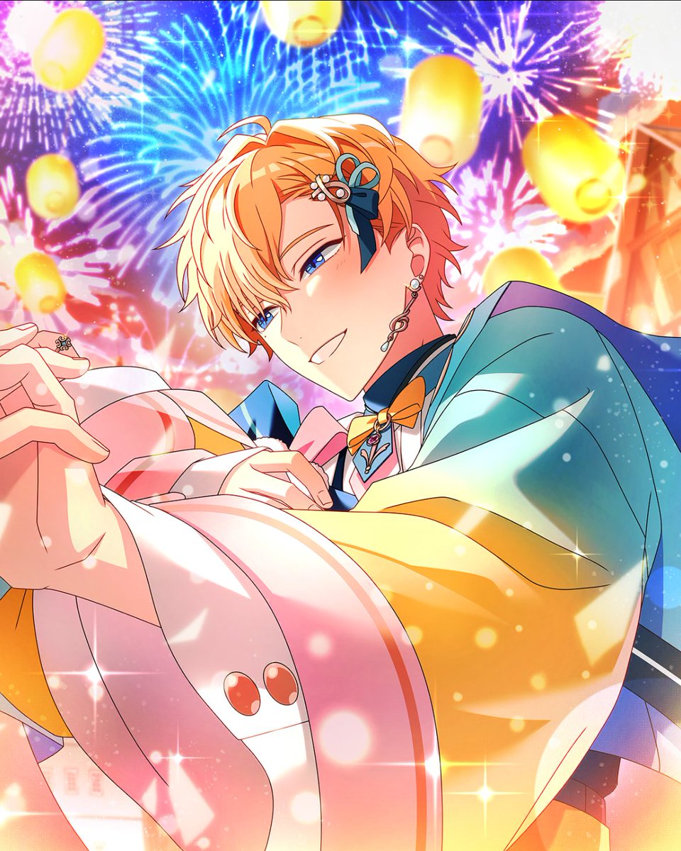 フルカードイラスト 《繋ぐ祭りにきみたちの笑顔を》SSR 【祝福の花火