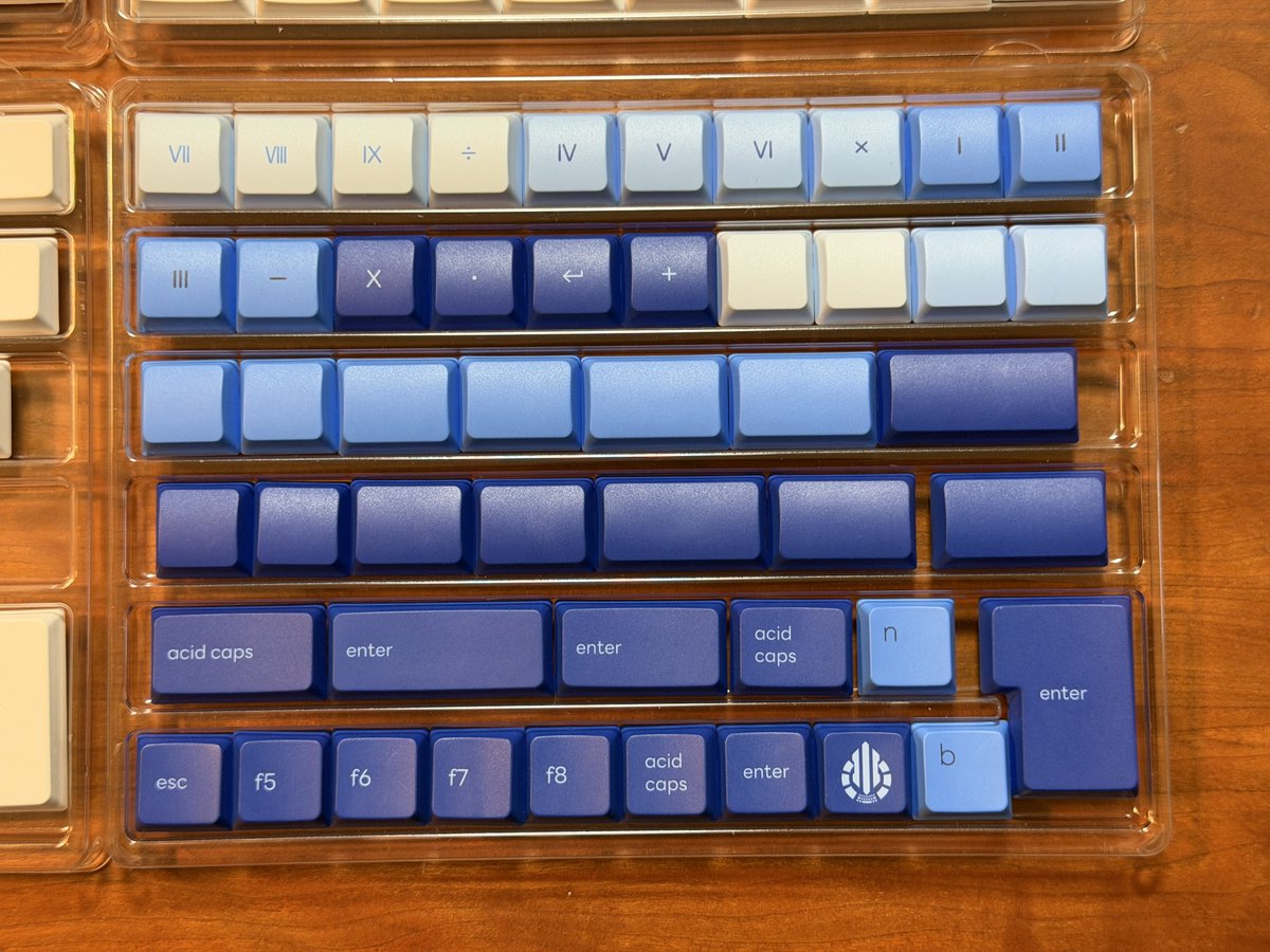 Acid Caps LowProfile Reflex Blueのセット内容です。 Acid Caps