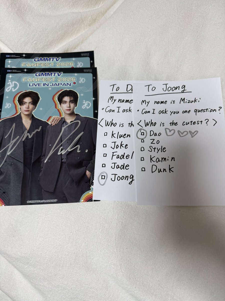 GMMTVFanFest2026JP #จุงดัง #JoongDunk : who is the cutest