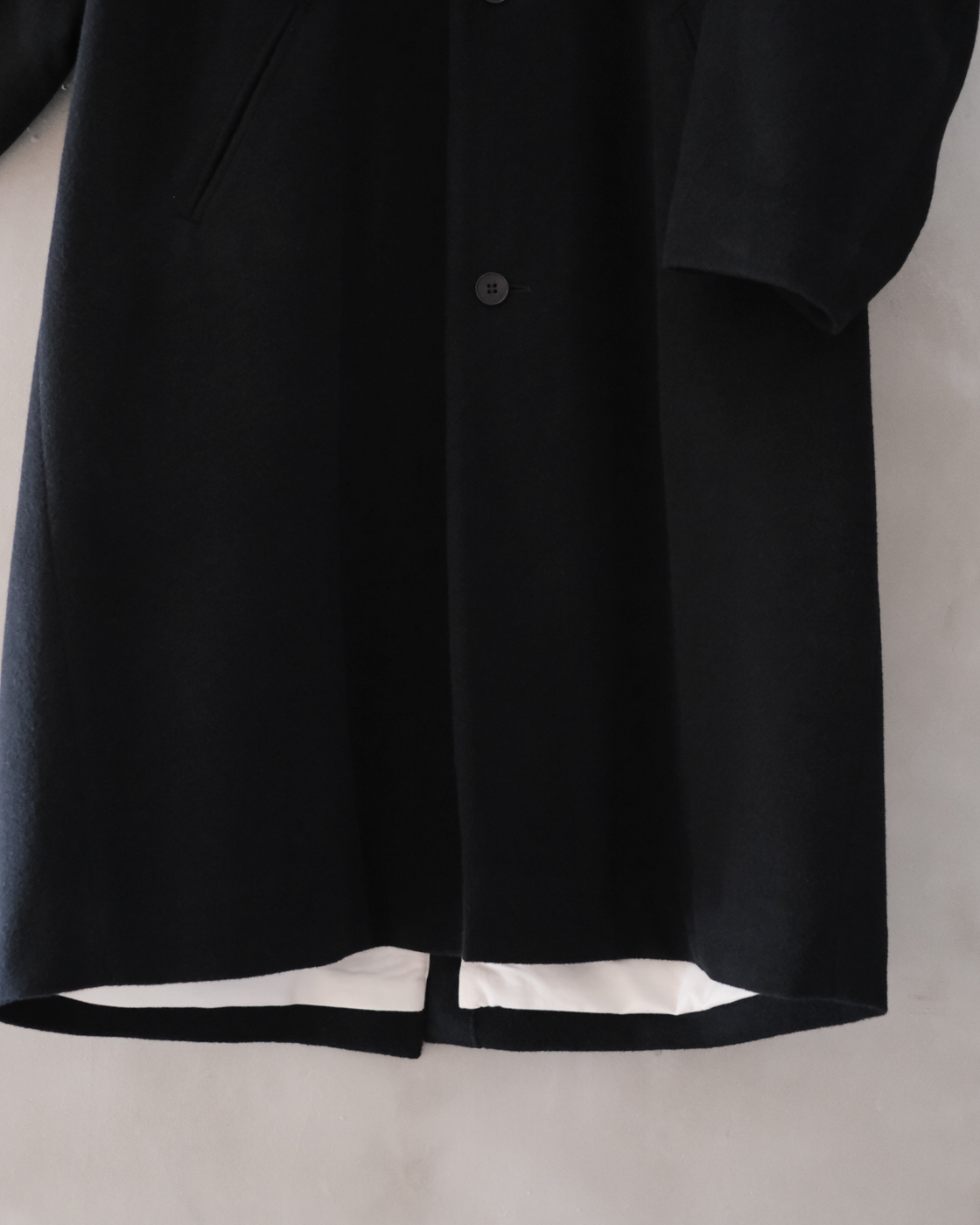 ウールベロア ロングコート col.Black | PEOPLE | ピープル