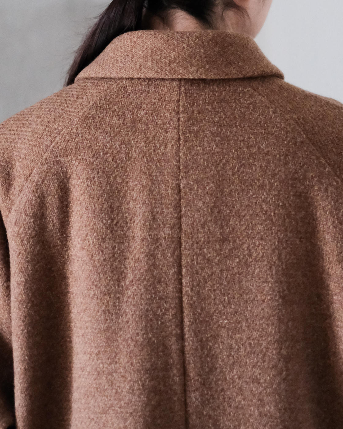 ステンカラーコート ショート(Unisex) col.Brown Tweed | PEOPLE