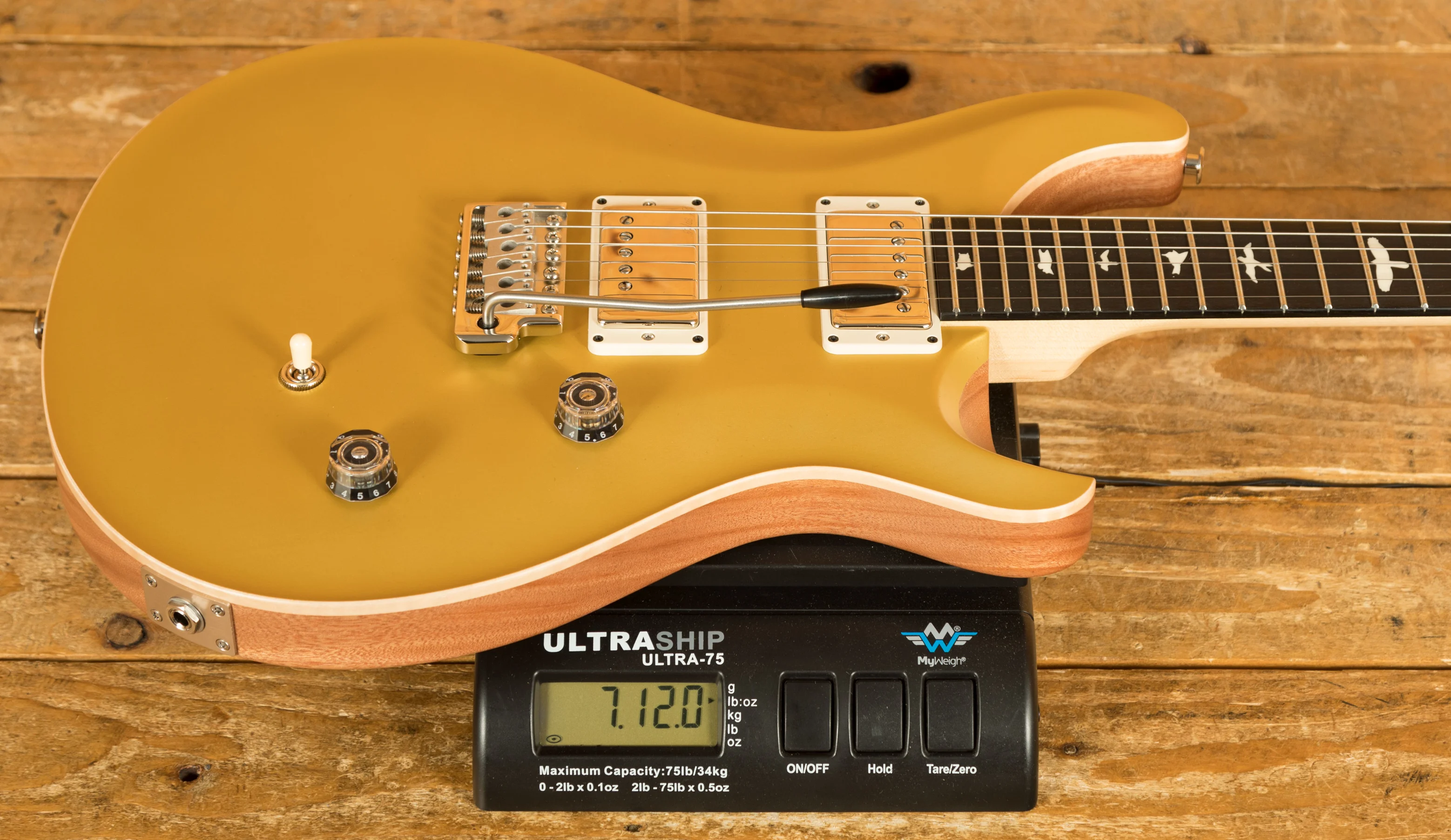 PRS Ltd Edition CE24 Gold Top Satin - Natural Back