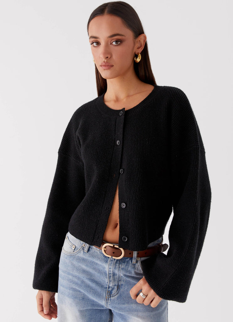 Daphne Knit Cardigan - Black – Peppermayo Canada