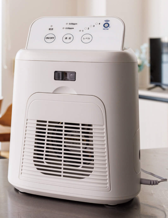 救急車にも搭載されたモデルの後継。室内を安全に除菌・消臭する