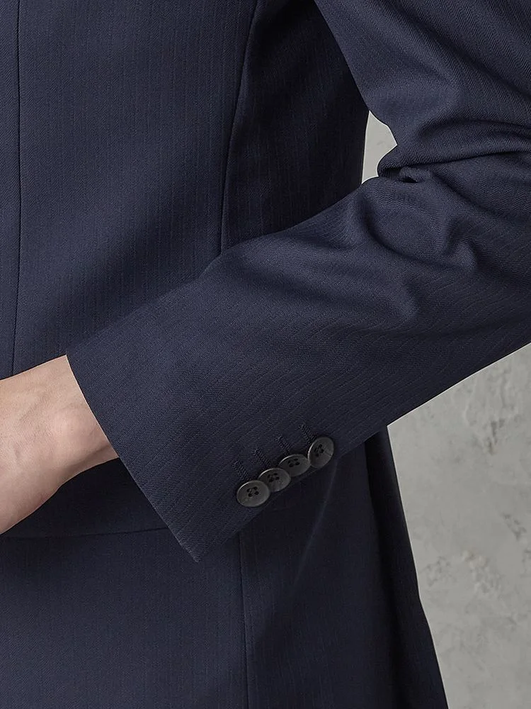 上下洗える】2釦スーツ【クラシコ】ストライプ ネイビー | P.S.FA公式通販