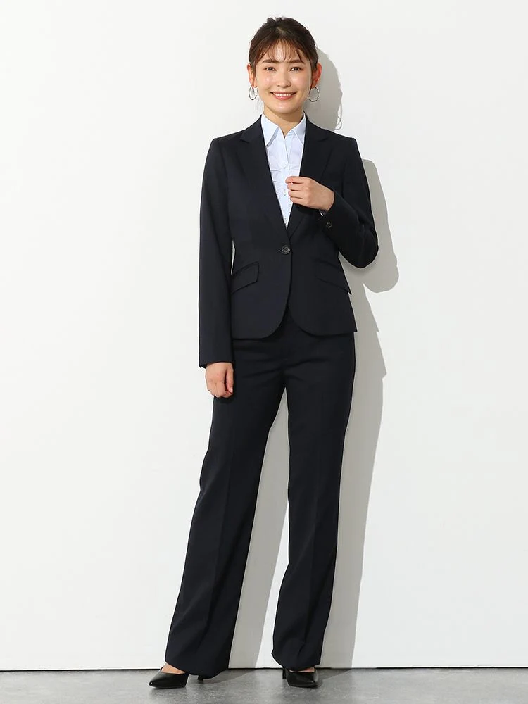 ブラック 最強スーツ ストレッチ ジャケット ストライプ グレー