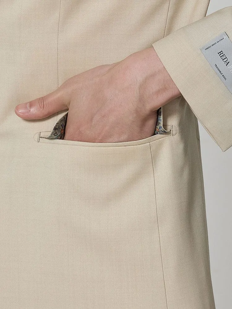 REDA】ヘリンボーン柄スーツ ベージュ | P.S.FA公式通販