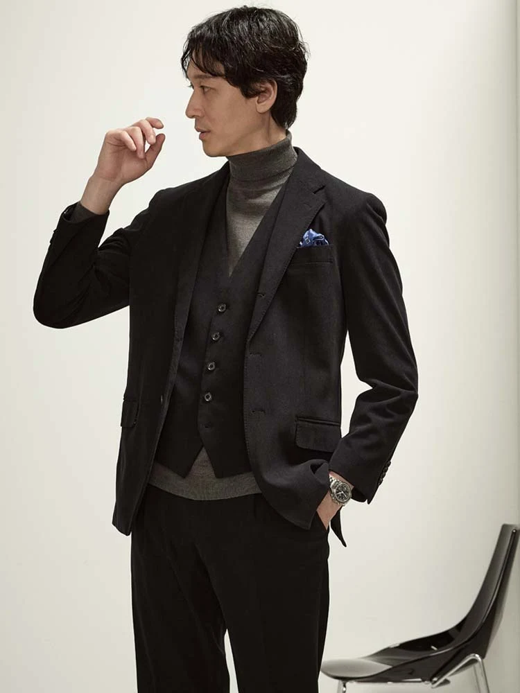 ネイビー TRANS CONTINETNS コーデュロイセットアップ ジャージ