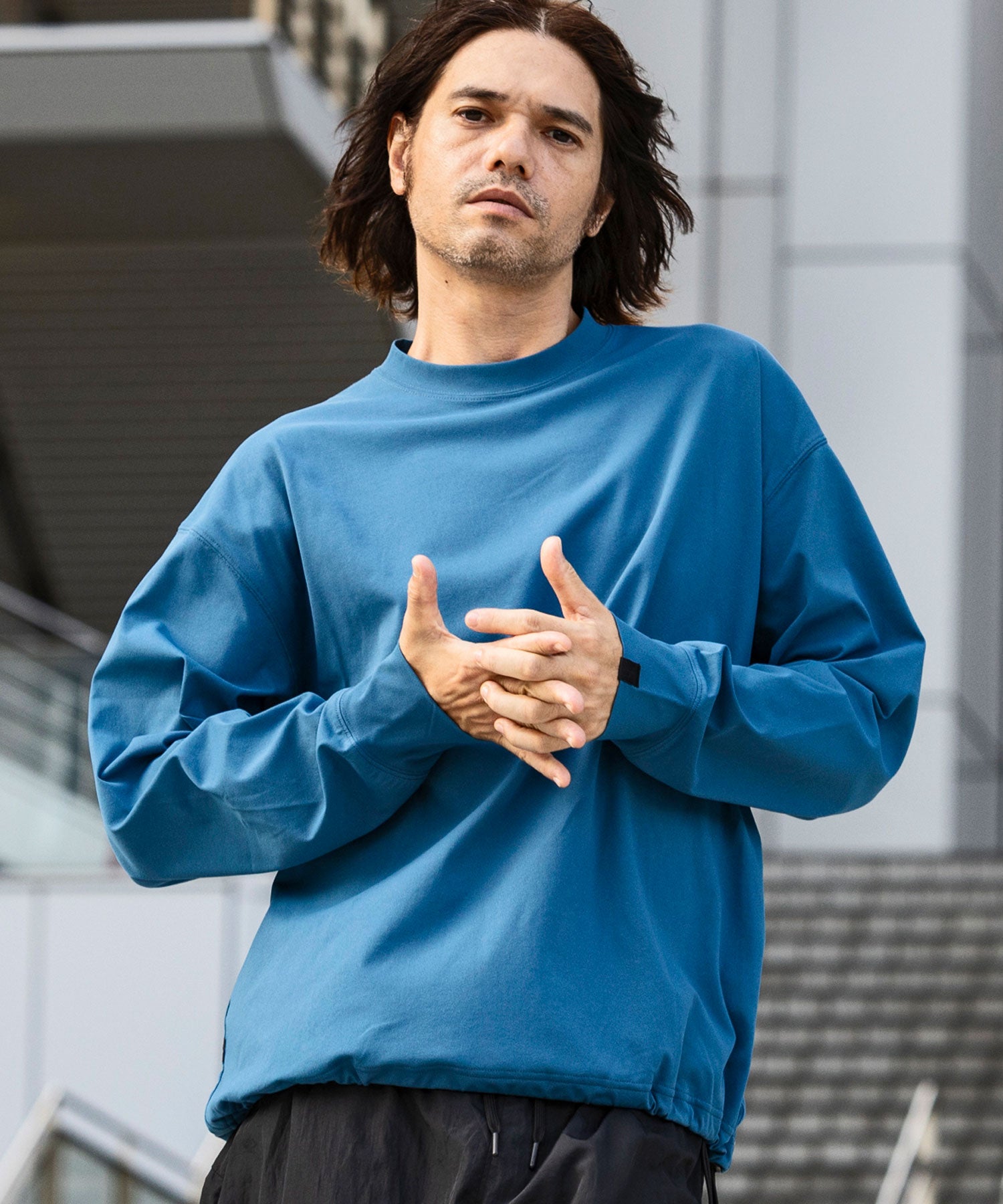 MENS】DRY DRAW CORD LONG SLEEVE T-SHIRTS ドライドローコードロング