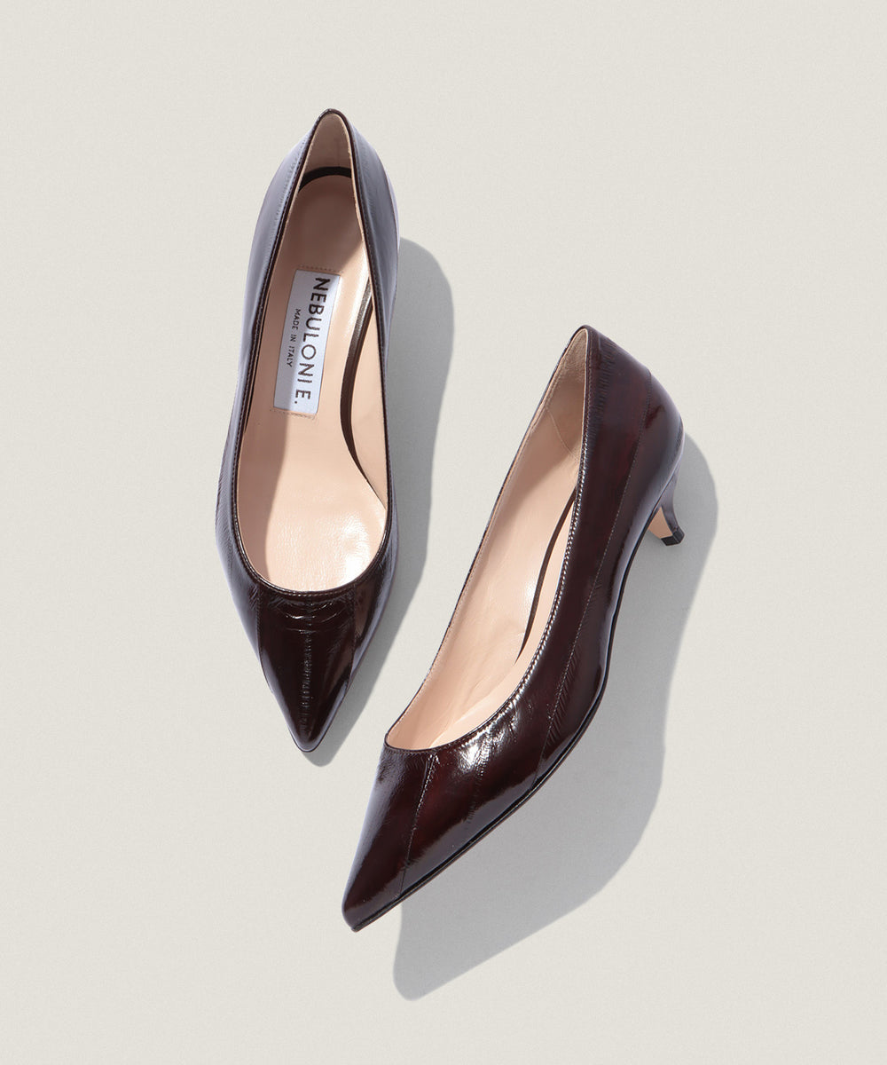 4cm ポインテッド パンプス ブラウン|靴|PIMENTÉ-ピモンテオンライン