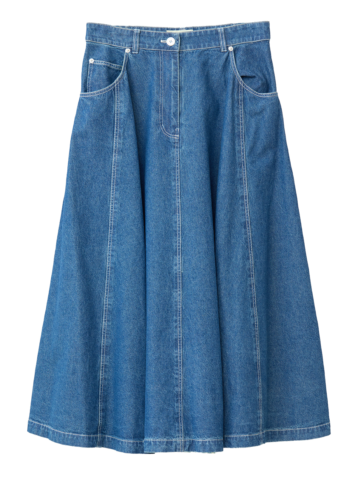 OUTLET】ギンガムチェック使いデニムスカート｜ピンクハウス