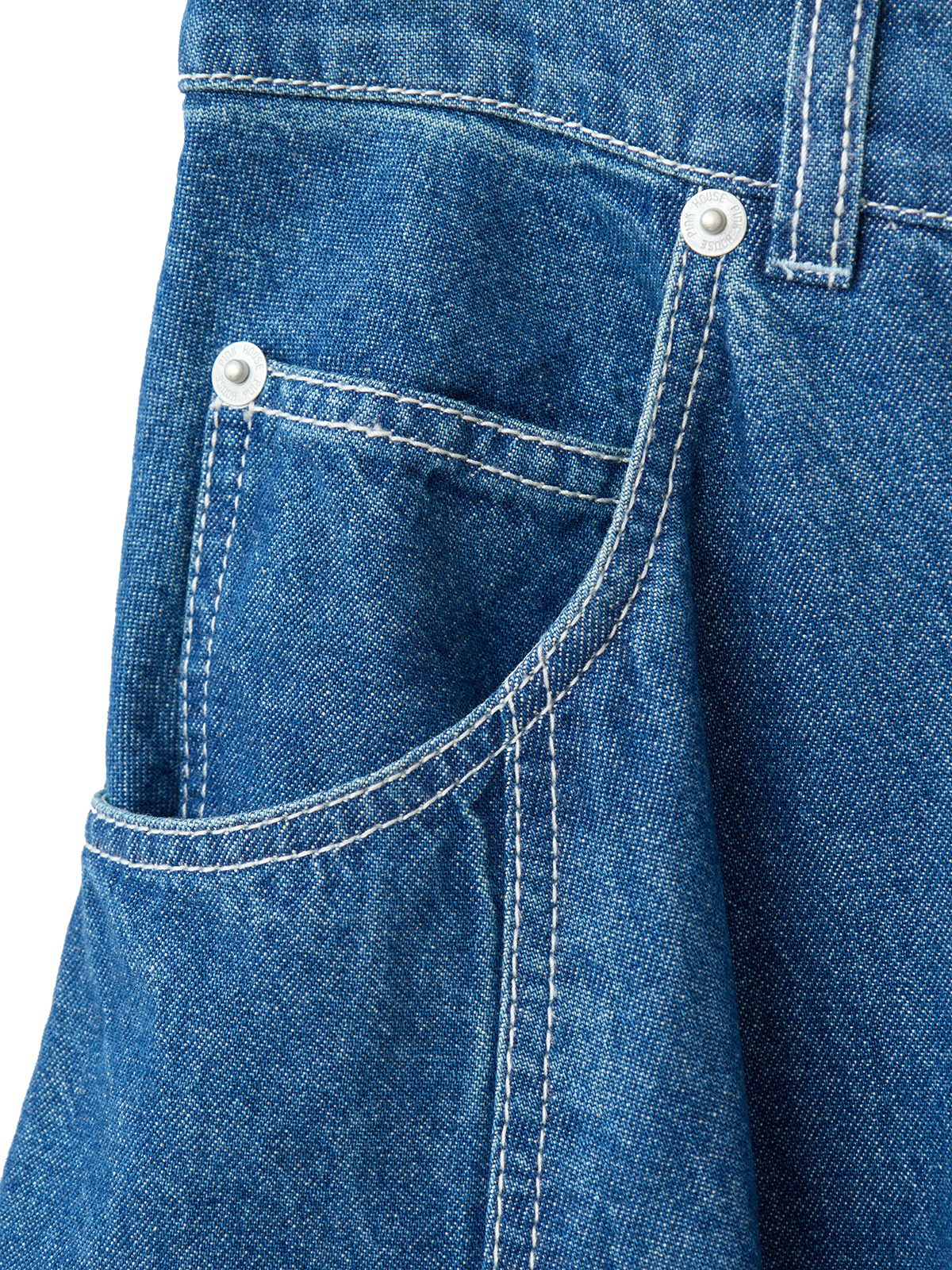 OUTLET】ギンガムチェック使いデニムスカート｜ピンクハウス