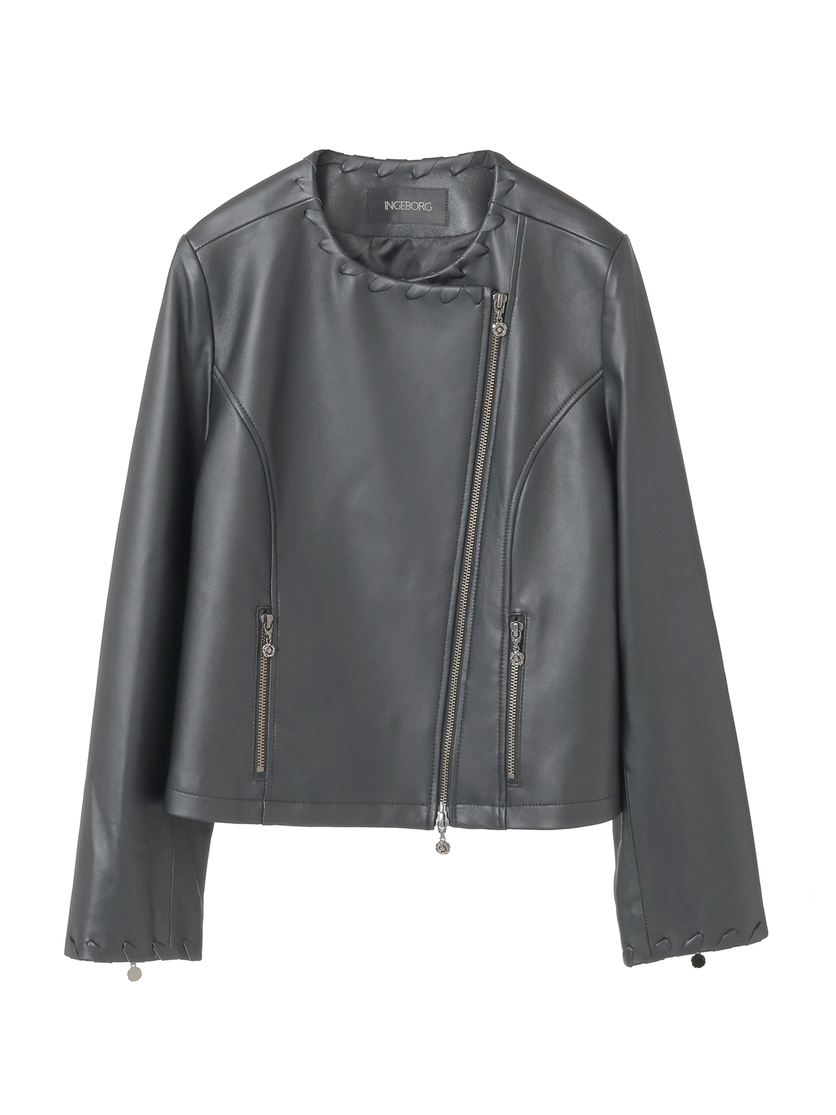 ラムレザーノーカラージャケット｜ピンクハウスオフィシャルオンライン