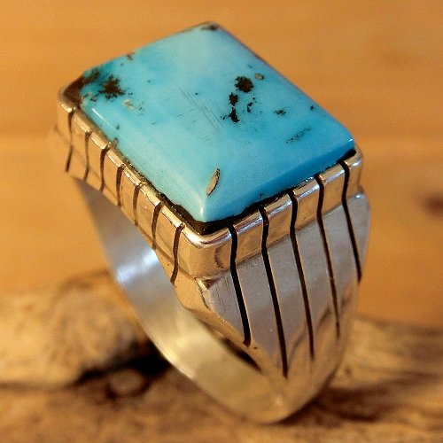 ナバホ族：Ray Jack ターコイズ リング 26号 - PINE☆FIELD（パイン